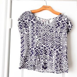 Blue and white Skies are Blue Womens blouse Size M